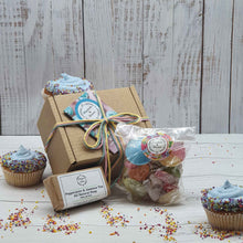 Load image into Gallery viewer, Handmade soap bar & Vegan Sweets Sustainable Birthday Gift Set | Eco and Plastic Free