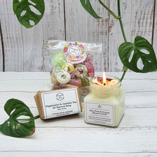 Load image into Gallery viewer, Eco Friendly 'Keep On Smiling' Gift Box | Sustainable Plastic Free Gift Box | Candle | Soap | Vegan Sweets