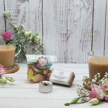 Load image into Gallery viewer, Tealight, Small Soap and Sweets 'Thinking Of You' Gift Box | Soy Wax Tealight | Natural Soap Bar | Vegan Sweets