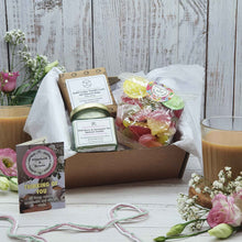 Load image into Gallery viewer, Candle, Big Soap + Sweets 'Thinking Of You' Gift Box | Soy Wax Candle | Palm Oil Free Soap | Vegan Sweets