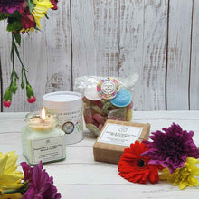 Load image into Gallery viewer, Large 'Thank-You' Eco-friendly Gift Box | Soy Wax Candle | Soap Bar | Seedballs | Vegan Sweets