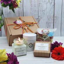 Load image into Gallery viewer, Large 'Thank-You' Eco-friendly Gift Box | Soy Wax Candle | Soap Bar | Seedballs | Vegan Sweets