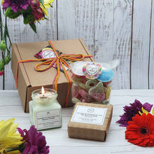 Load image into Gallery viewer, Eco Friendly Thank-You Sweet Treat Handmade Candle & Soap Gift Box