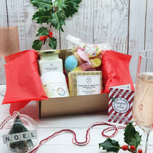 Load image into Gallery viewer, Eco-Friendly Luxury Christmas Gift Box | Soy Wax Candle | Natural Soap Bar | Seed Balls | Vegan Sweets