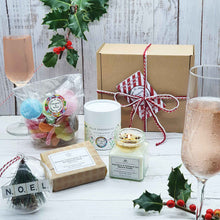 Load image into Gallery viewer, Eco-Friendly Luxury Christmas Gift Box | Soy Wax Candle | Natural Soap Bar | Seed Balls | Vegan Sweets