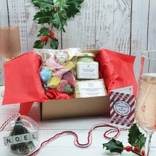Load image into Gallery viewer, Sustainable Sweet Treat Christmas Gift Box | Soy Wax Candle | Natural Soap Bar | Vegan Sweet Mix