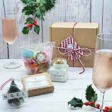 Load image into Gallery viewer, Sustainable Sweet Treat Christmas Gift Box | Soy Wax Candle | Natural Soap Bar | Vegan Sweet Mix