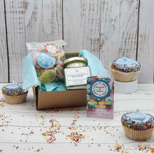 Load image into Gallery viewer, Candle + Sweets Birthday Gift Box | Soy Wax Candle | Vegan Sweets
