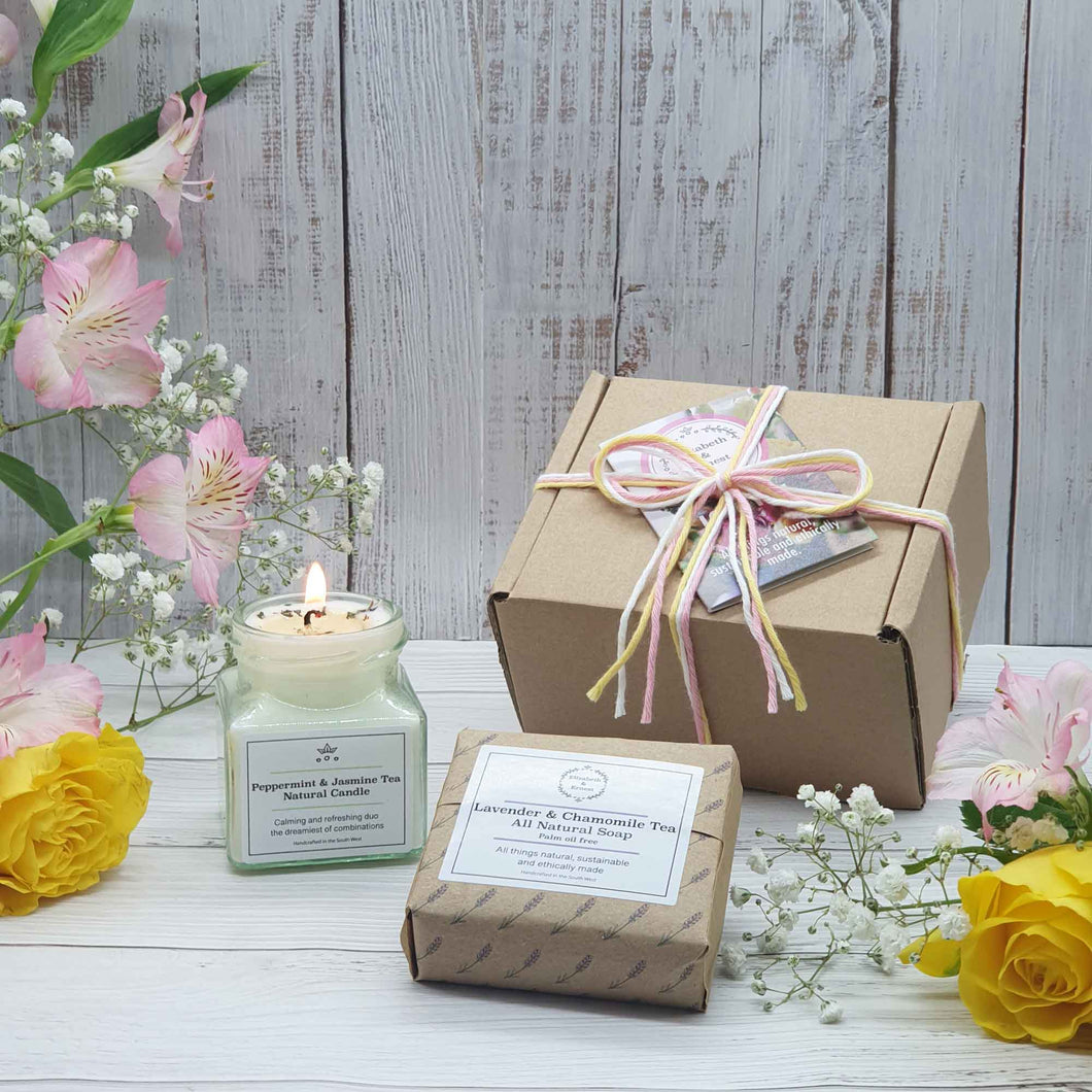 'I Love You' Beautiful Candle & Soap Eco-Friendly Gift Box | Handmade Soap Bar | Essential Oil Candle