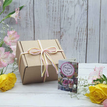 Load image into Gallery viewer, Affordable Love You Day Eco Gift Box | Handmade Soap Bar, Tealight &amp; Vegan Sweet Gift
