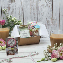 Load image into Gallery viewer, Candle + Sweets &#39;Thinking Of You&#39; Gift Box | Soy Wax Candle | Vegan Sweets
