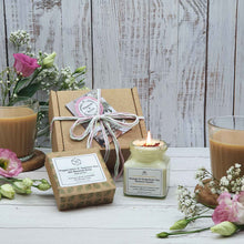 Load image into Gallery viewer, Candle + Big Soap &#39;Thinking Of You&#39; Gift Set | Essential Oil Soy Wax Candle | Natural Soap Bar
