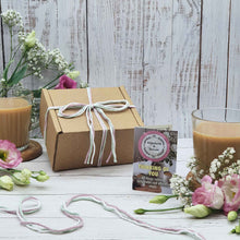 Load image into Gallery viewer, Candle + Sweets &#39;Thinking Of You&#39; Gift Box | Soy Wax Candle | Vegan Sweets
