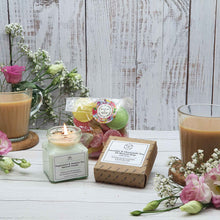 Load image into Gallery viewer, Candle, Big Soap + Sweets &#39;Thinking Of You&#39; Gift Box | Soy Wax Candle | Palm Oil Free Soap | Vegan Sweets
