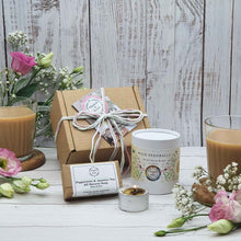 Load image into Gallery viewer, Seedballs, Tealight + Small Soap &#39;Thinking Of You&#39; Gift Set | Spring Flower Seedballs | Soy Wax Tealight | Palm Oil Free Soap Bar
