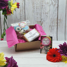 Load image into Gallery viewer, Small Soap + Vegan Sweets &#39;Thank-You&#39; Gift Set | Naturally Scented Soap | Vegan Pick n Mix
