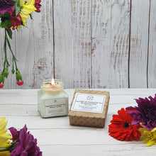 Load image into Gallery viewer, Candle + Big Soap &#39;Thank-You&#39; Gift Set | Essential Oil Soy Wax Candle | Natural Soap Bar
